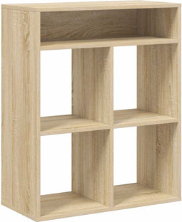 vidaXL - Boekenkast - 66x31x80 - cm - bewerkt - hout - sonoma - eikenkleurig