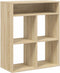 vidaXL - Boekenkast - 66x31x80 - cm - bewerkt - hout - sonoma - eikenkleurig