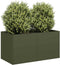vidaXL - Plantenbak - 80x40x40 - cm - koudgewalst - staal - olijfgroen