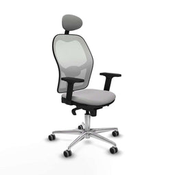 Jorquera Piqueras y Crespo 2D086G1 - Bureaustoel met hoofdsteun - Verstelbare hoogte L68 cm - Lichtgrijs