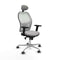 Jorquera Piqueras y Crespo 2D086G1 - Bureaustoel met hoofdsteun - Verstelbare hoogte L68 cm - Lichtgrijs