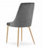 Velvet stoel - 4 stuks - donkergrijs - 88x49.5x55.5 cm