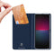 Dux Ducis - Geschikt voor Sony Xperia 10 V - Slim bookcase hoesje - Donkerblauw