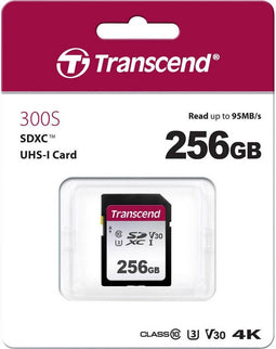 Transcend SDXC 300S - Geheugenkaart 256GB - UHS-I V30 4K opname