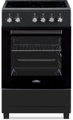 Everglades EVCK5120 - Keramisch Fornuis - 4 Kookzones - 50cm Breed - Mat Zwart - 48 Liter
