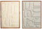 Home ESPRIT - Schilderij Modern Stads 3D - Beige 75 x 3 x 105 cm (2 stuks)