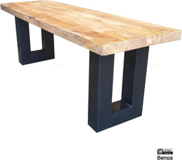 Bankje Mangohout U-poot 140 cm