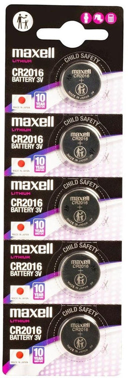 Maxell CR2016 - Lithium batterij 3V - 90mAh - Zilver (5 stuks)