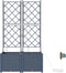 vidaXL - Tuinbakken - met - Waterirrigatiesysteem - 2 - stuks - Grijs