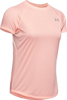 Under Armour Speed Stride SS - Dames Hardloopshirt - Superlicht ademend - Peach Frost