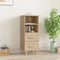 vidaXL - Dressoir - 34,5x34x90 - cm - bewerkt - hout - wit