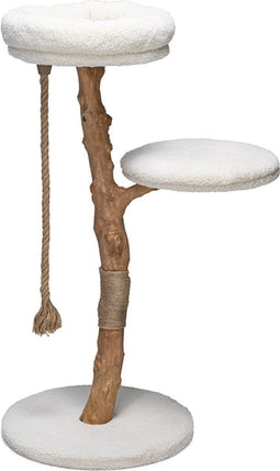 Designed by Lotte Krabmeubel Vilja - Krabpaal - Jute krabgedeelte en kattenmand - Hout 110x50 cm