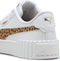 PUMA Carina 3.0 Animal Jr - Lage sneakers - SOFTFOAM+ inlegzool - PUMA White-Light Sand-PUMA Gold