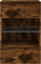 vidaXL - Tv-wandmeubels - met - LED - 2 - st - 40x30x60,5 - cm - gerookt - eikenkleurig