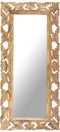 vidaXL - Spiegel - handgesneden - 110x50 - cm - massief - mangohout - bruin