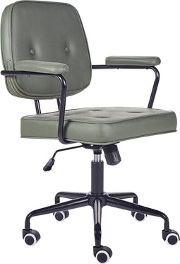 PAWNEE - Bureaustoel - Donkergroen - Kunstleer