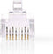 RJ45-Connector - Male - Stranded UTP CAT6 - Recht - Verguld - 10 Stuks - PVC - Transparant - Envelop