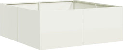 vidaXL - Plantenbak - 80x80x30 - cm - staal - wit