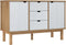 vidaXL - Dressoir - OTTA - 113,5x43x73 - cm - massief - grenenhout - bruin - en - wit