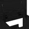 vidaXL - Lectern - Podium - met - Wielen - Zwart - Eiken - Hout