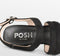 POSH by Poelman BO - Dames Sandalen met hak - Imitatiesuède - Zwart - Maat 41
