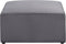 LEMVIG - Hoekbank met ottomaan - Grijs - Rechtszijdig - 250 cm - Corduroy