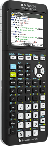 Texas Instruments TI 84 Plus CE-T Python Edition - Rekenmachine - Zwart