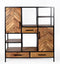 Livingfurn - Kabinetkast Brooklyn 140cm - Mangohout / Gecoat Staal