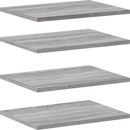 vidaXL - Wandschappen - 4 - st - 40x30x1,5 - cm - bewerkt - hout - grijs - sonoma - eiken