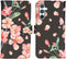iMoshion Hoesje Geschikt voor Samsung Galaxy A54 (5G) Hoesje Met Pasjeshouder - iMoshion Design Softcase Bookcase - Zwart / Blossom Watercolor Black