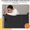 Goliving Oprolbaar Traphekje - Veiligheidshekje - Push & Turn - 10 tot 150 cm Breed - Aluminium frame - Zwart