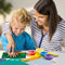 SES Creative - My First - Vingerverf Handafdruk Dieren - 4 kleuren - met 16 vingerverf kaarten en stickers - Glutenvrij- Makkelijk Uitwasbaar - 1 tot 4 jaar