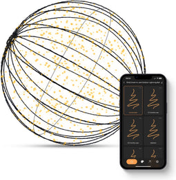 FlinQ Lichtbol - Slimme Buitenverlichting - Bediening via App - Ø30 CM - Zwart