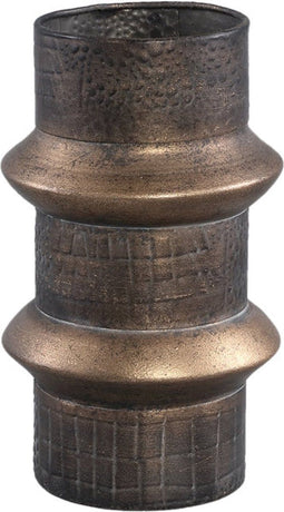 PTMD Danzic Bloempot - 14 x 14 x 23 cm - Ijzer - Goud