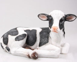 Farmwood Animals Tuinbeeld koe kalf liggend M 34x21x21,5cm