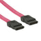 SATA Kabel - 3 Gbps - SATA 7-Pins Female - SATA 7-Pins Female - Vernikkeld - 0.50 m - Plat - PVC - Rood - Polybag