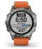 Garmin fēnix 6 - Smartwatch - GPS multi-sport met muziek - Grijs (Oranje)