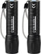 ODESSEY Zaklamp LED Oplaadbaar - 1000 Lumen - 5 Lichtstanden - Zwart (2-Pack)