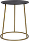 Atmooz - Salontafel Leoh - Rond - Industrieel - Zwart / Goud - Bijzettafel - Hoogte : 55cm