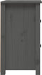 vidaXL - Nachtkastje - 40x35x61,5 - cm - massief - grenenhout - grijs