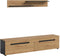 Furnilux Canu Lowboard - TV meubel - Staand-hangend - Basaltgrijs - 33x170x38cm
