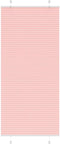 vidaXL - Plissé - rolgordijn - 85x200 - cm - stofbreedte - 84,4 - cm - polyester - roze