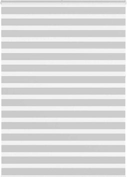 vidaXL - Zebra - rolgordijn - 160x230 - cm - stofbreedte - 155,9 - cm - lichtgrijs