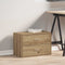 vidaXL - Kast - met - 2 - lades - 60x31x40 - cm - bewerkt - hout - artisanaal - eikenkleur