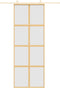 vidaXL - Schuifdeur - 76x205 - cm - mat - ESG-glas - en - aluminium - goudkleurig