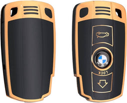 Autosleutel hoesje - TPU Sleutelhoesje - Sleutelcover - Autosleutelhoes - Geschikt voor BMW - goud - E4 - BMW 1- serie, BMW 2- serie, BMW 3- serie, BMW 4- serie, BMW 5- serie, BMW 6- serie, BMW 7- serie, BMW 8- serie BMW X1, BMW X2, BMW X3, BMW X4,