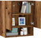 vidaXL - Wandkast - 60x31x70 - cm - bewerkt - hout - oud - houtkleurig