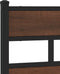 vidaXL - Bedframe - met - hoofdbord - zonder - matras - bruin - eiken - 150x200 - cm