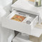 SoBuy FBT49-W - Bijzettafel - 1 Lade 3 Planken - Wit (2 stuks)
