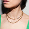TI SENTO Dames Ketting - 925 zilver - Zilver geel verguld - Maat 48 - 3947SY